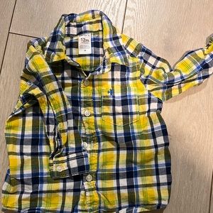 Button up shirt. Baby boy. 12m